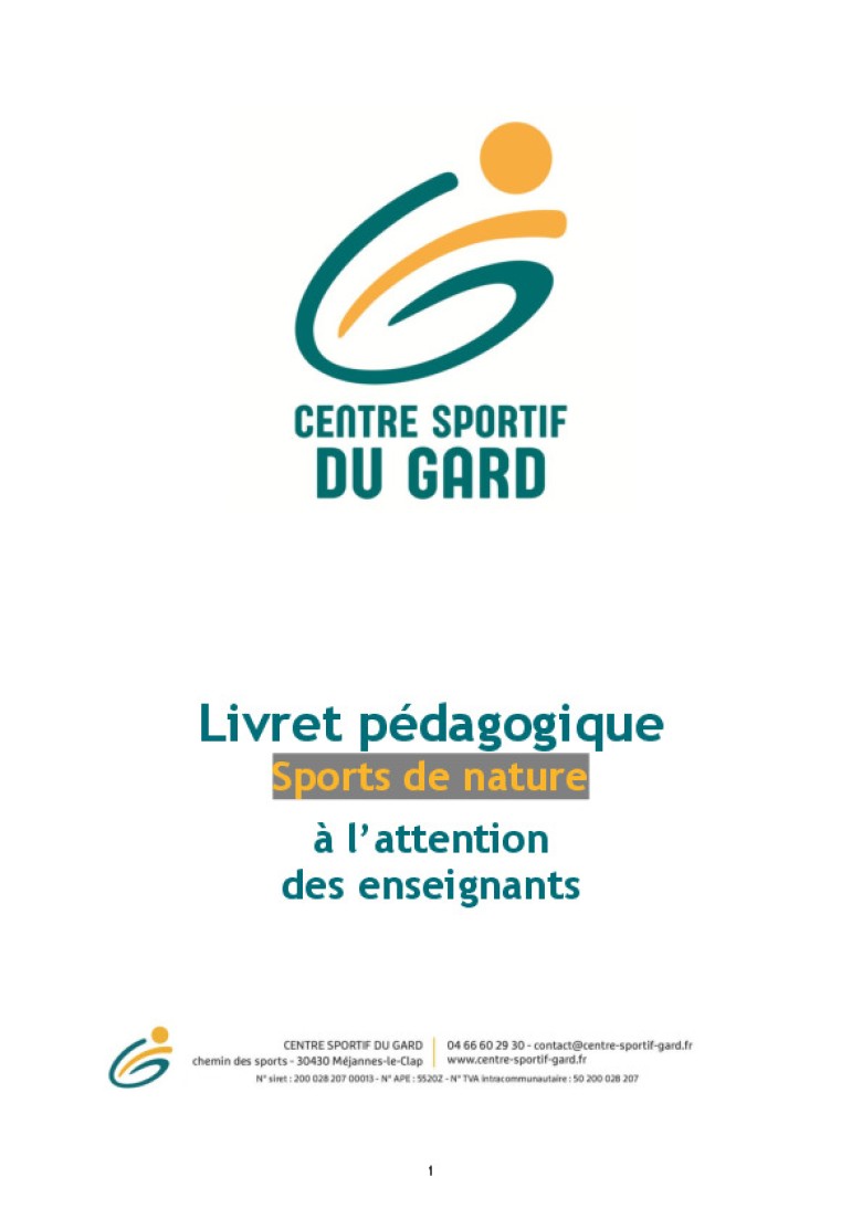 Livret pédagogique des sports nature à destination des enseignants